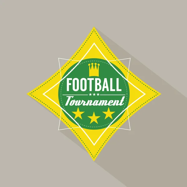 Badge de tournoi de football ou de football — Image vectorielle