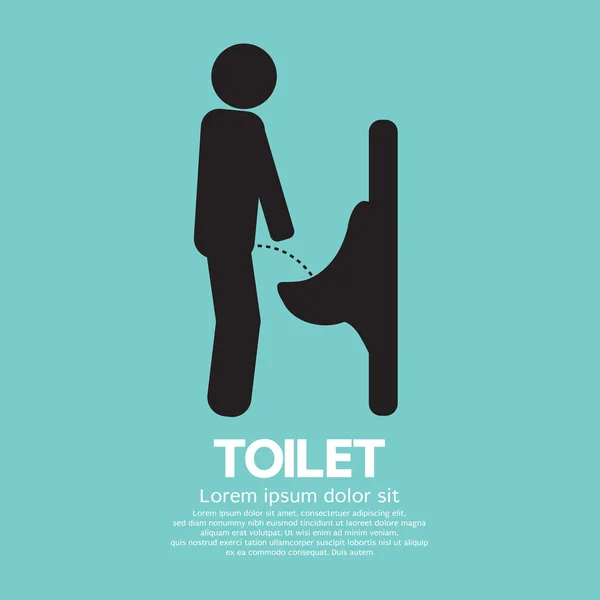 Illustration vectorielle de signe de toilette d'hommes — Image vectorielle