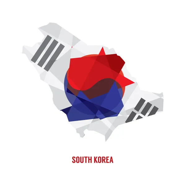 Karta över Sydkorea vektor illustration — Stock vektor