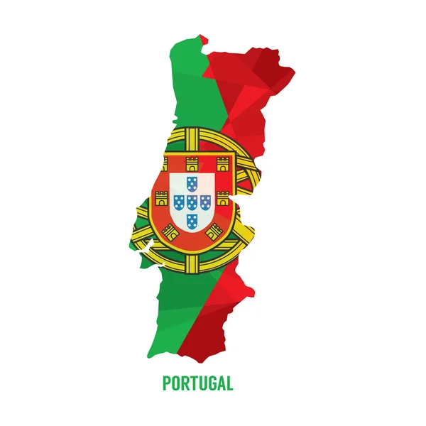 Portekiz vektör çizim Haritası — Stok Vektör