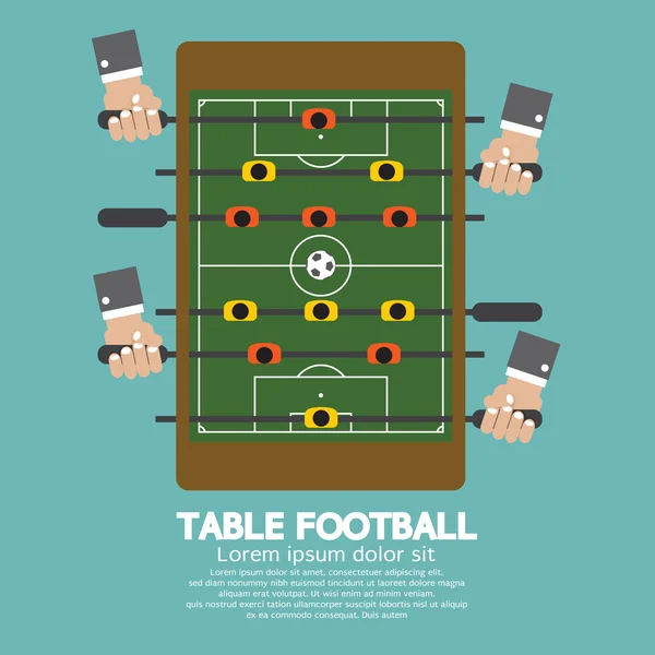 Vista superior del fútbol de mesa Vector Ilustración — Vector de stock