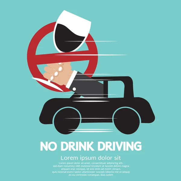 Nenhuma ilustração do vetor da condução da bebida — Vetor de Stock