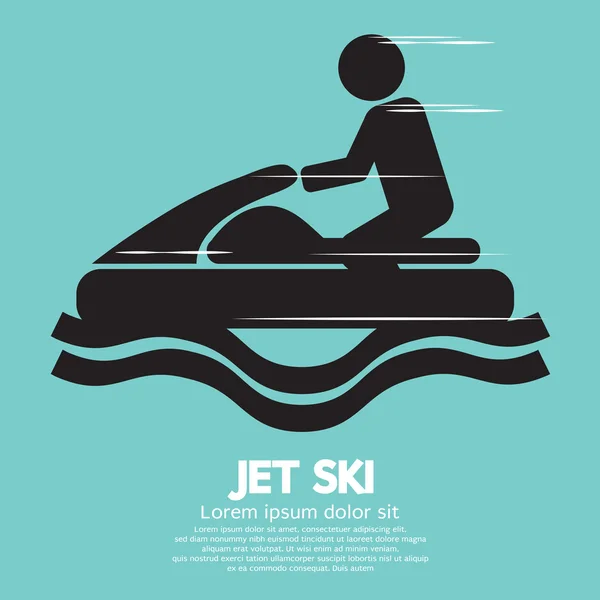 Jetski Sport Zeichen Vektor Illustration — Stockvektor