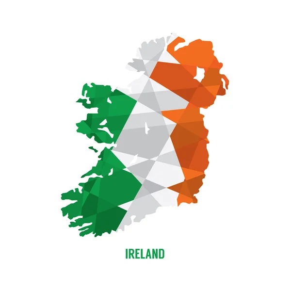 ベクトル図はアイルランドの地図 — ストックベクタ