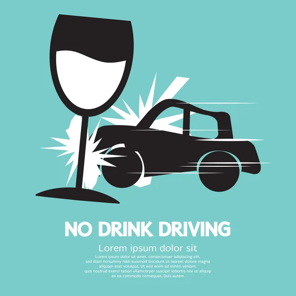 No Drink Driving Vector Illustration — Stock Vector