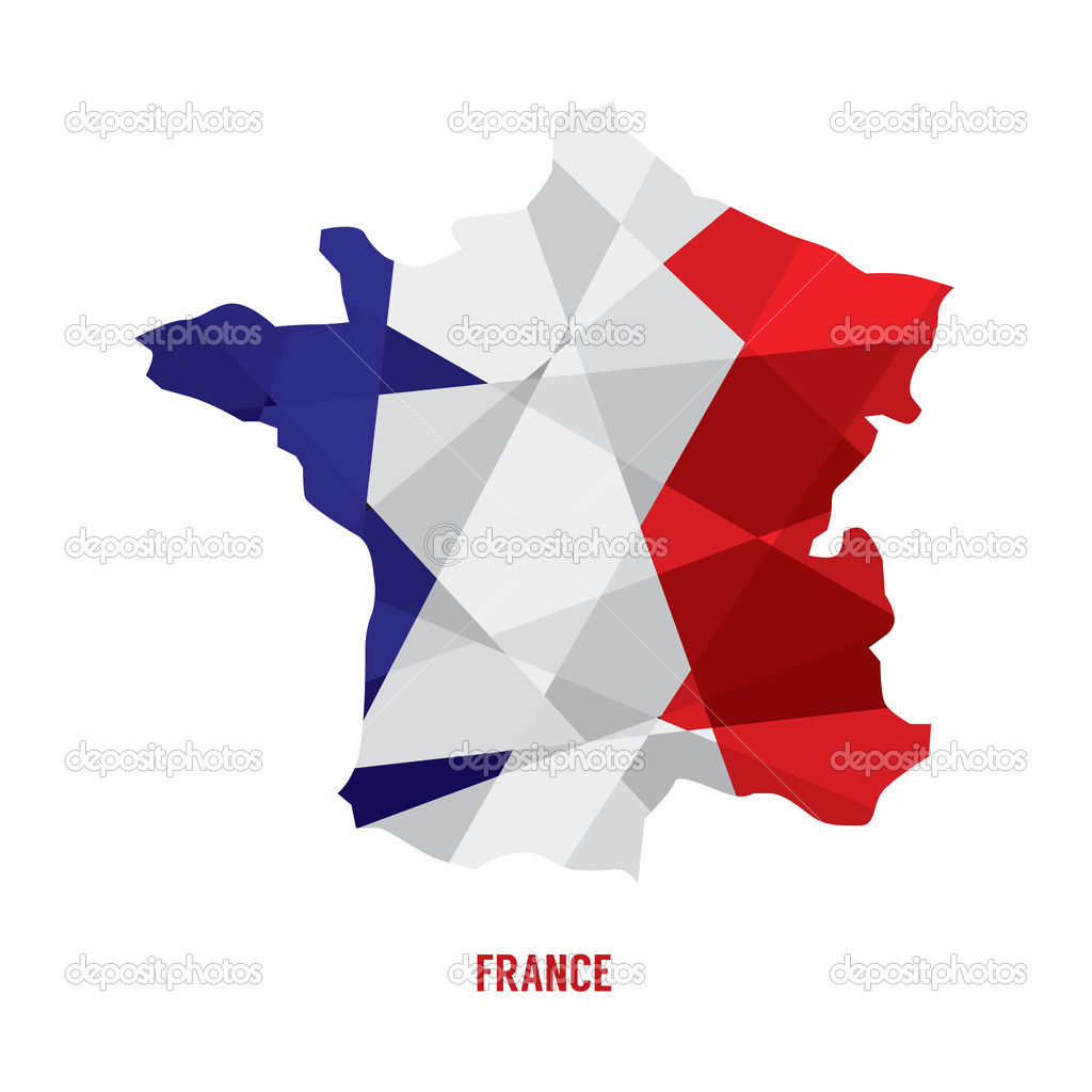 Map of France Vector Illustration