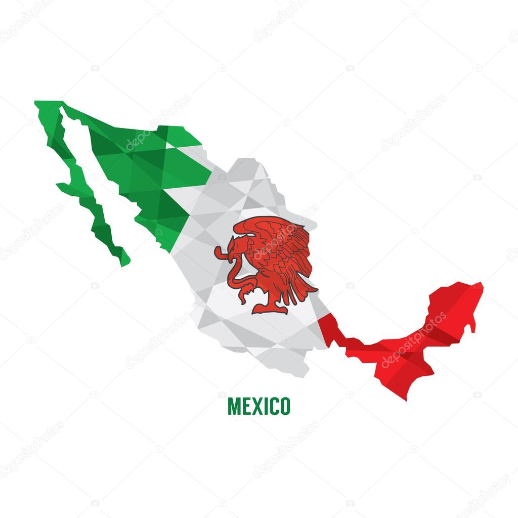 Map of Mexico Vector Illustration 