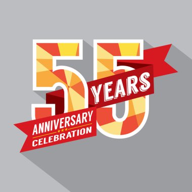 55 yıl yıldönümü kutlama tasarım