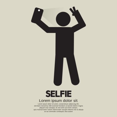 vektör çizim selfie kişi kayıt