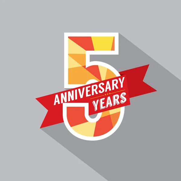 5: e år anniversary celebration design — Stock vektor