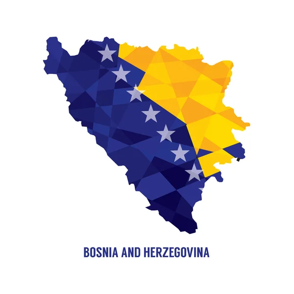 Karte von Bosnien-Herzegowina Vektorillustration — Stockvektor