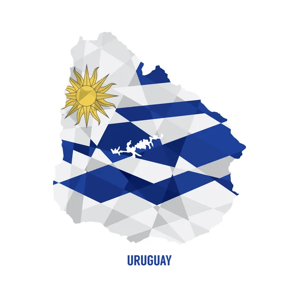 ウルグアイのベクトル図の地図 — ストックベクタ