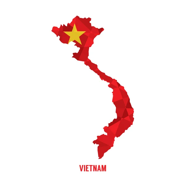 Karte der vietnamesischen Vektorillustration — Stockvektor