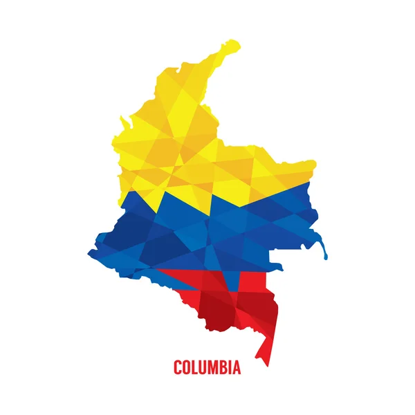 匹配的哥伦比亚矢量图电子地图 — 图库矢量图片