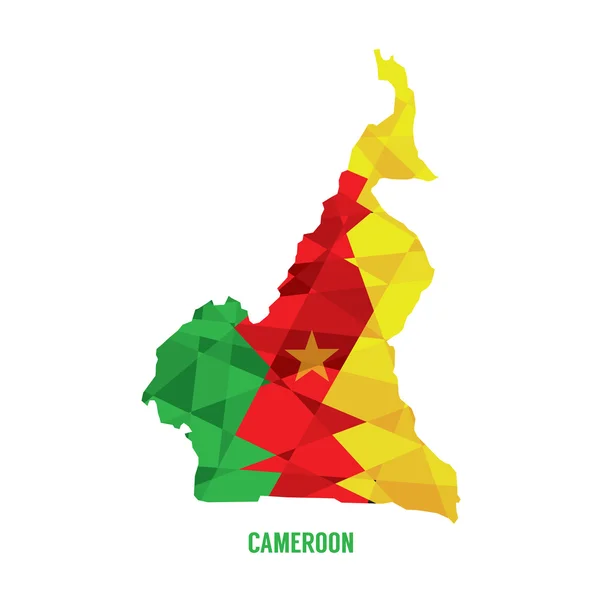 Mapa Kamerunu ilustracji wektorowych — Wektor stockowy