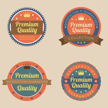 retro vintage rozet kümesi