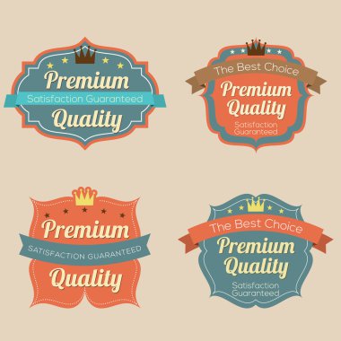 retro vintage rozet kümesi