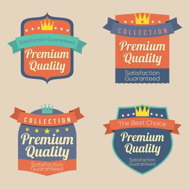 retro vintage rozet kümesi