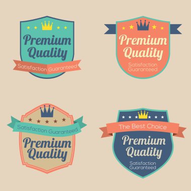 retro vintage rozet kümesi