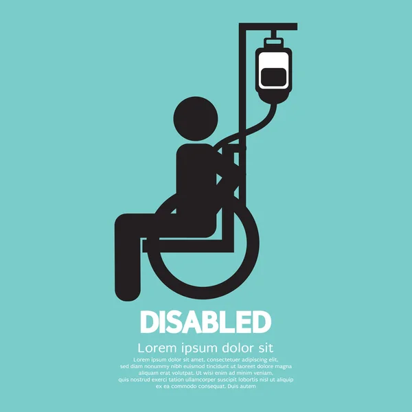 Disabled Sickness Sign Vector Illustration — Stock Vector