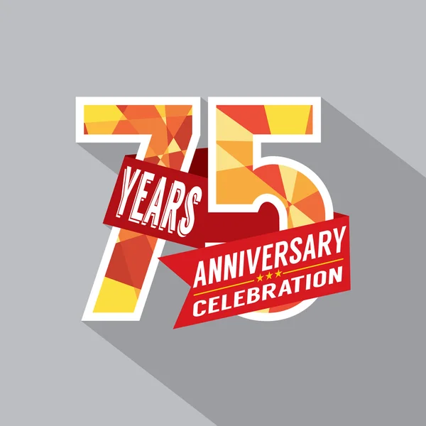 75: e år anniversary celebration design — Stock vektor