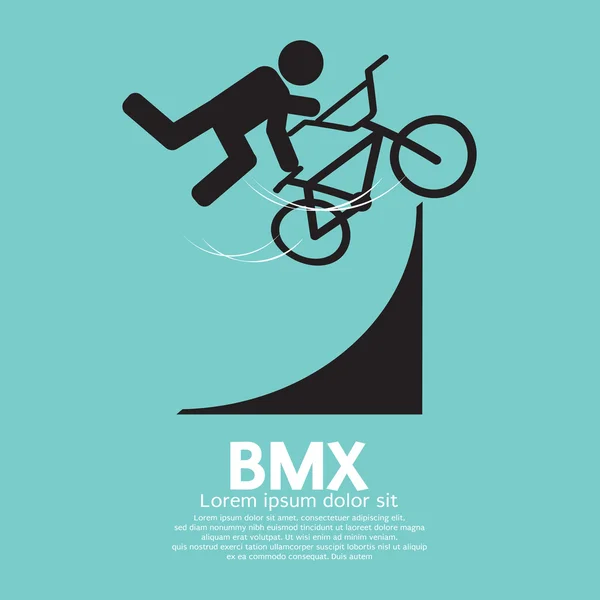 Illustration vectorielle de signe de vélo de BMX — Image vectorielle