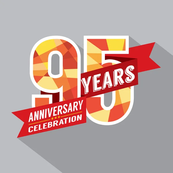 95: e år anniversary celebration design — Stock vektor