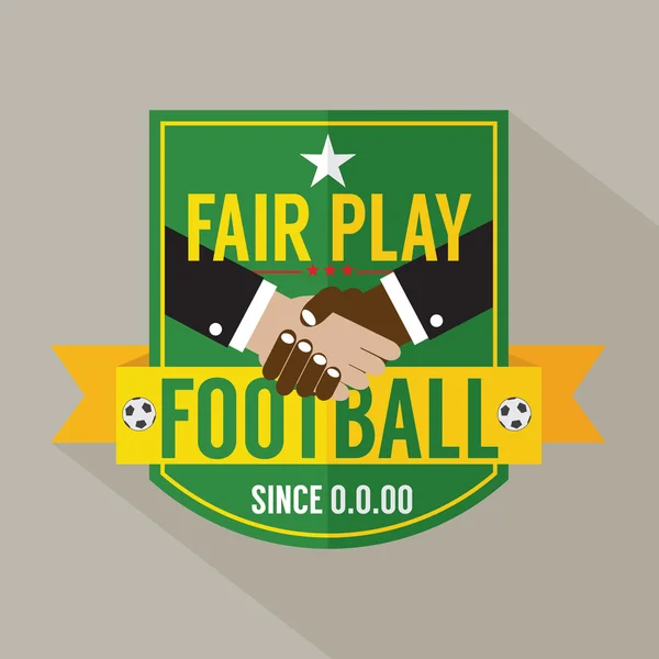 Fairplay-Plakette Etikettenvektor Abbildung — Stockvektor