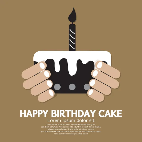 Gelukkige verjaardag cake vectorillustratie — Stockvector