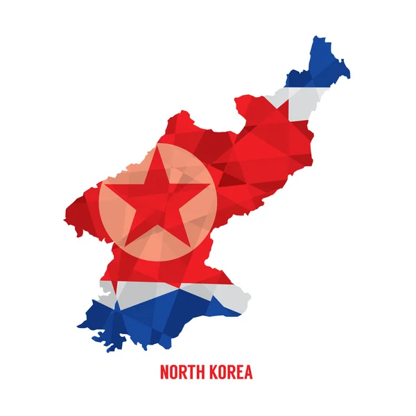 Karta över Nordkorea vektor illustration — Stock vektor