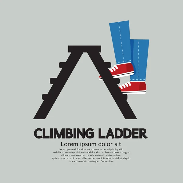 Legs Climbing Ladder Vector Illustration — Stock Vector