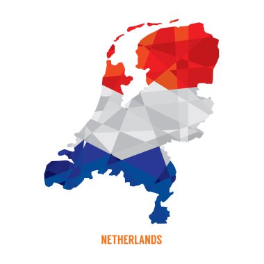 Hollanda vektör çizim Haritası 