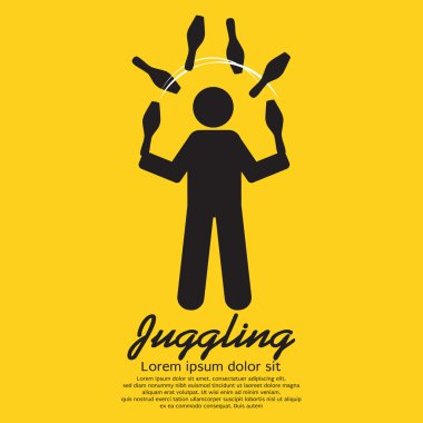 Juggling Graphic Sign Vector Illustration