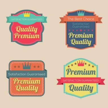 retro vintage rozet kümesi