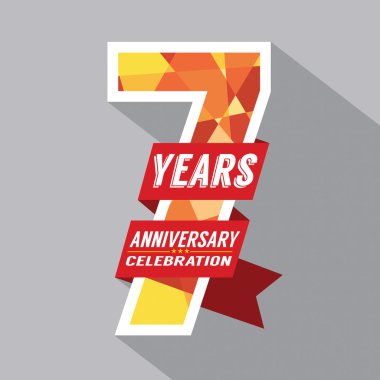 7 yıl yıldönümü kutlama tasarım