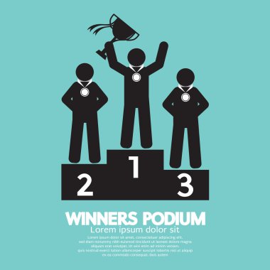 Winners Podium Symbol Vector Illustration
