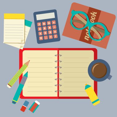 Masaüstü vektör çizim Üstten Görünüm