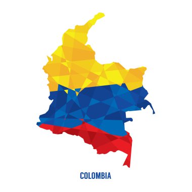 Kolombiya vektör çizim Haritası 