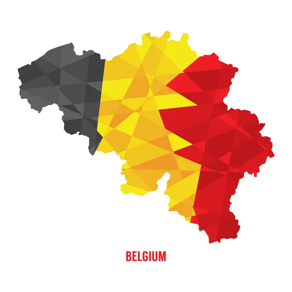 Belgium vektoros illusztráció térképén — Stock Vector