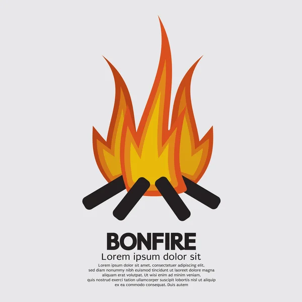 Isolated Bonfire Graphic Vector Illustration — Stock Vector