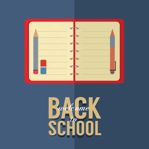 Back to School Concept Vector Illustration — Stock Vector