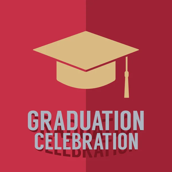 Εικονογράφηση φορέας γιορτή αποφοίτησης επίπεδη σχεδίαση — Διανυσματικό Αρχείο