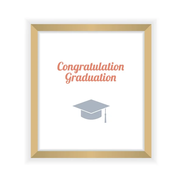 Flat Design Graduation Celebration Vector Illustration — Stock Vector