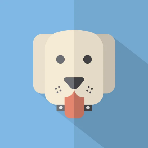フラットなデザインの近代的な犬のアイコン ベクトル イラスト — ストックベクタ