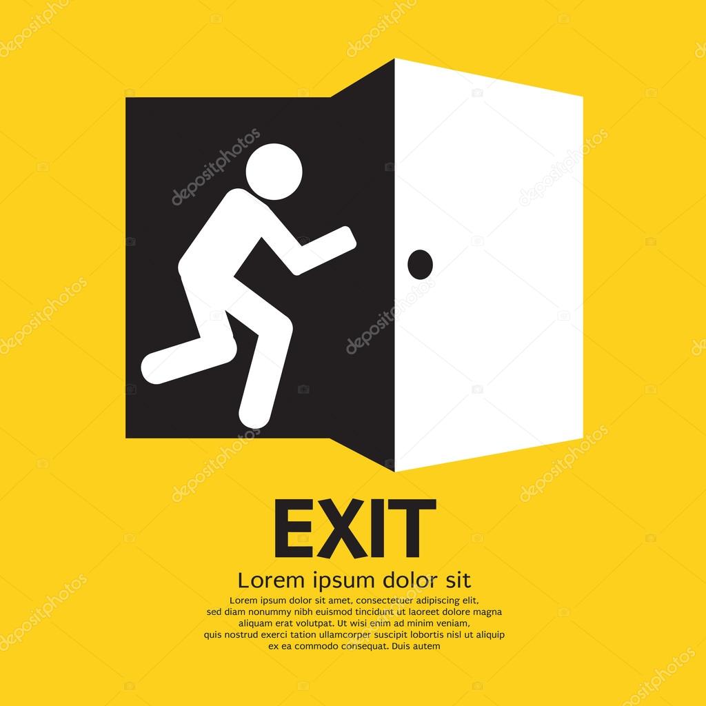 Exit Graphic Sign Vector Illustration