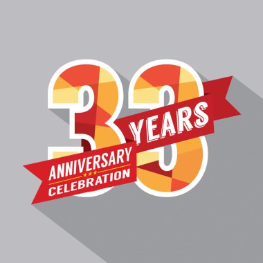 33 yıl yıldönümü kutlama tasarım