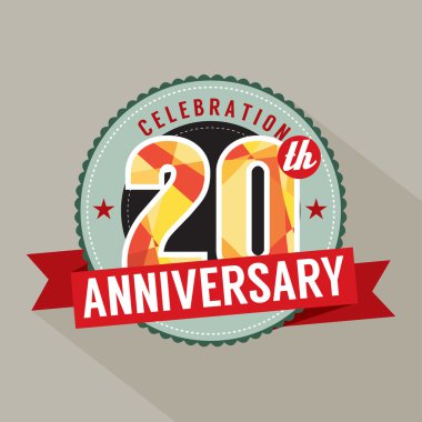 20 yıl yıldönümü kutlama tasarım