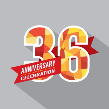 36 yıl yıldönümü kutlama tasarım