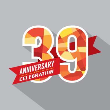 39 yıl yıldönümü kutlama tasarım