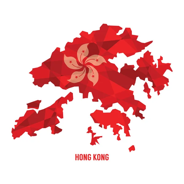 Mapa hong kong ilustracji wektorowych — Wektor stockowy